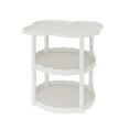 thumbnail image 1 of Sofa Side Table, 3-Tier Small Oval End Table, Modern Night Stand Wood Accent Table for Living Room, Bedroom, 19.7In Height(White), 1 of 6