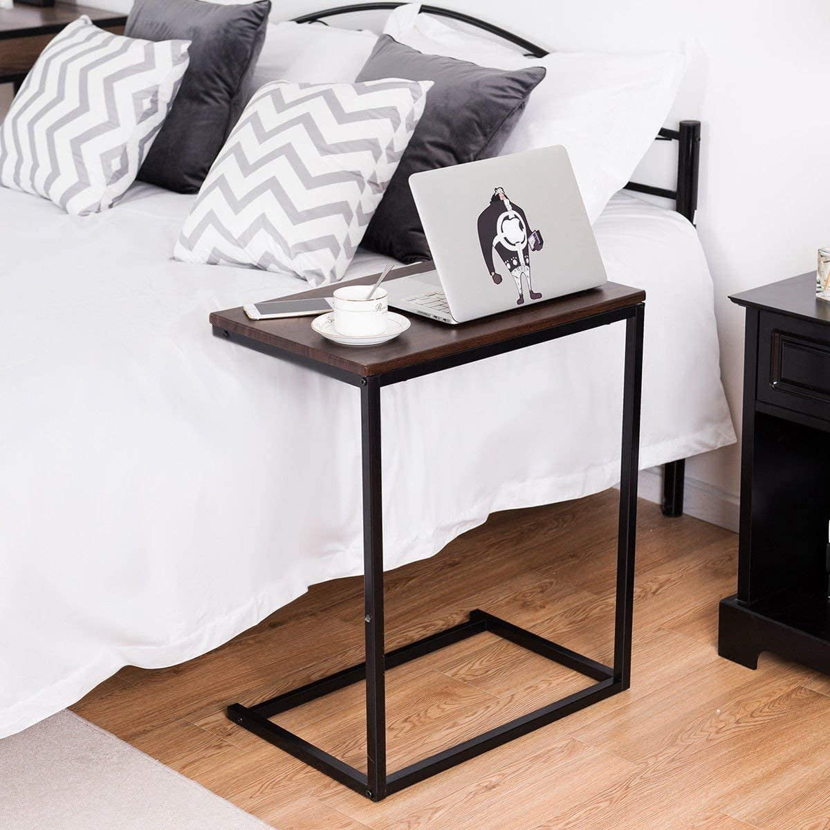 Side Table For Computer Sofa Side Table, C Shaped End Table Laptop Holder, Bed&Sofa Side Table ...
