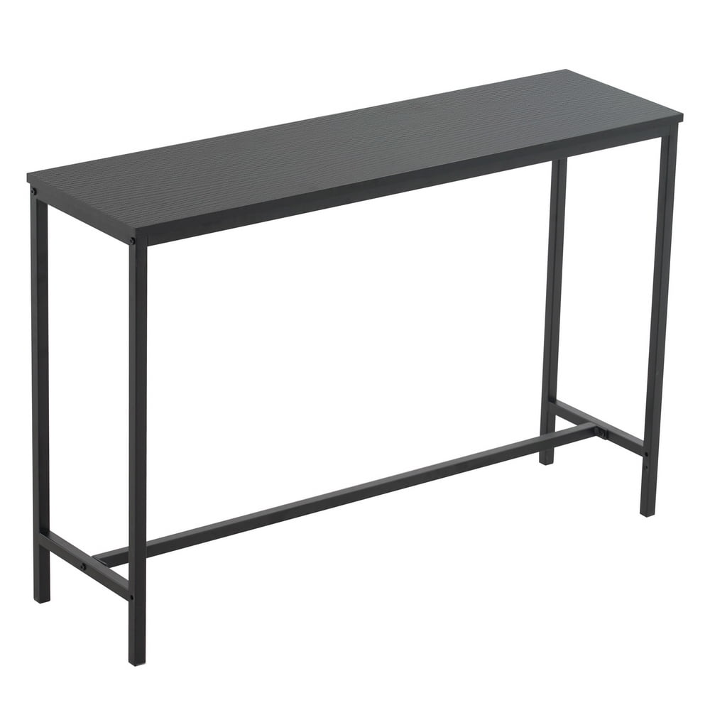 Sofa Side Table, MDF & Thickened Metal Frame Accent Table, 55 lbs Capacity Industrial Vintage Console Table for Entryway Living Room Bedroom
