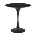 thumbnail image 1 of Sofa Side Table, Round, Black Brown Walnut, Wood, Metal Steel, Modern Contemporary Mid-Century, Living Lounge Cafe Room Hotel Lobby Hospitality, 1 of 6