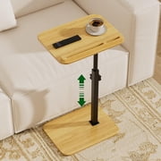 Sofa Side Tray Table for Couch - Adjustable Height 360  Swivel C Table for Sofa & Bed, Use as TV Tray Laptop Stand Snack Table Reading Desk, Fits Eating Working Studying - Black
