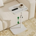thumbnail image 1 of Sofa Side Tray Table for Couch - Adjustable Height 360° Swivel C Table for Sofa & Bed, Use as TV Tray Laptop Stand Snack Table Reading Desk, Fits Eating Working Studying - Black, 1 of 9