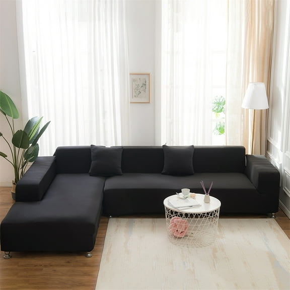 Sofa Slipcover L Shape Sofa Cover Sectional Couch Cover Spandex Non Slip with Elastic Bottom Furniture Protector Cover for for Home Decor 3+3seater