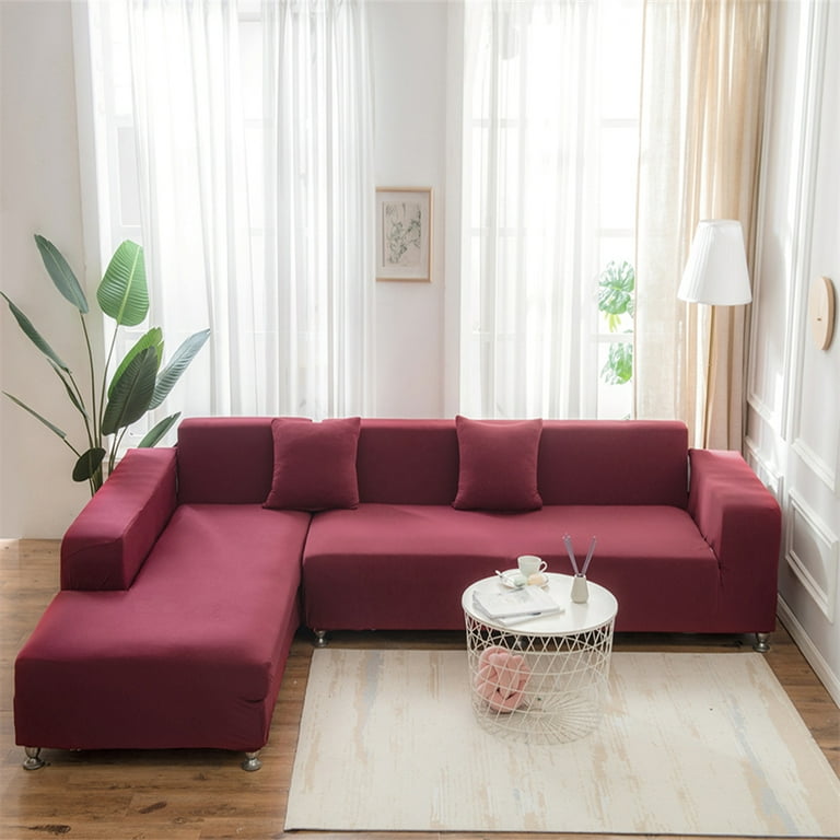 Sofa Slipcover L Shape Sofa Cover Sectional Couch Cover Spandex Non Slip with Elastic Bottom Furniture Protector Cover for for Home Decor 4 seater Walmart