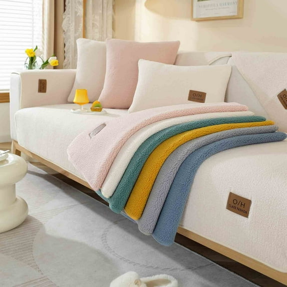 Sofa Slipcover Non-Slip Washable Couch Cover amlbb Herringbone Chenille Fabric Furniture Protector Sofa Cover 70x90cm on Clearance