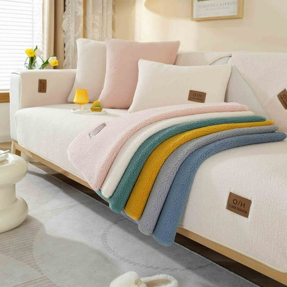 Sofa Slipcover Non-Slip Washable Couch Cover amlbb Herringbone Chenille Fabric Furniture Protector Sofa Cover 70x90cm on Clearance