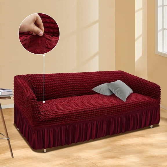 Sofa Slipcover, Stretch Slipcover, High Elastic Sofa Couch Cover with Skirt