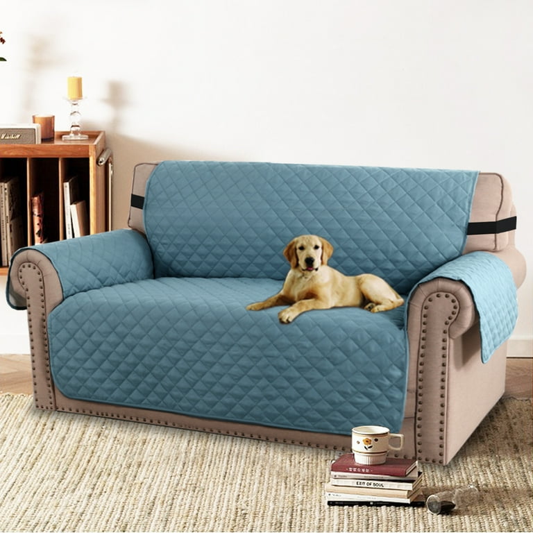 Sofa Slipcover for Dogs Pets Kids Durable Pet Cover for Sofa with Elastic Strap 75 x 90