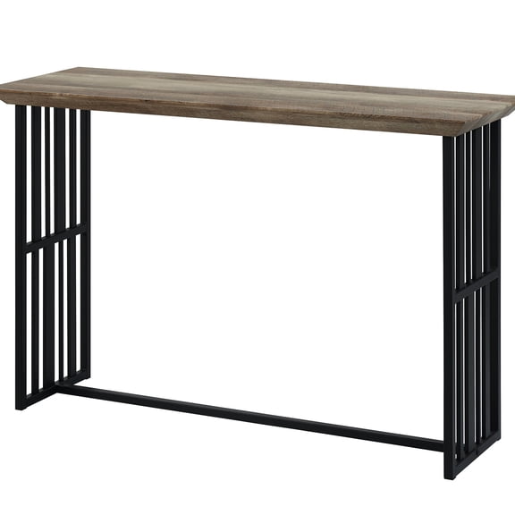 Sofa Table | Can Be Used for Dining or Work | Composite Wood & Durable Metal | Steady on Unstable Ground