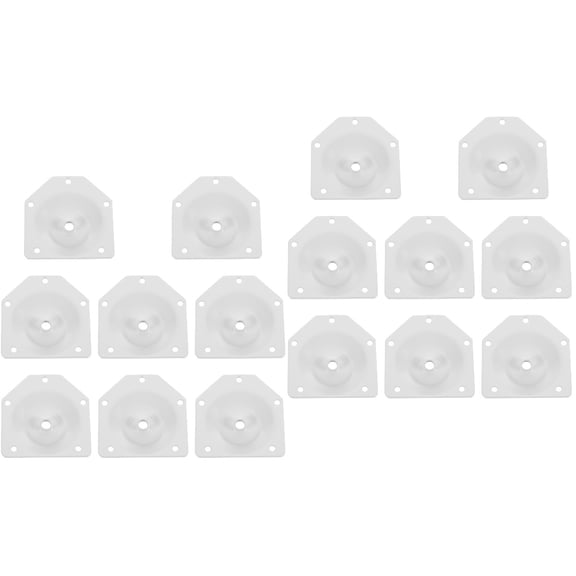 Sofa Table Leg Gasket Mounting Plates for Furniture Legs Iron Cupboard 16 Pcs White