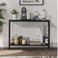 thumbnail image 1 of Sofa Table with Storage, 2-Tier Narrow Console Table with Shelves, Industrial Entryway Table for Living Room/Hallway/Foyer, Metal Frame V-Design Accent Furniture, 1 of 6