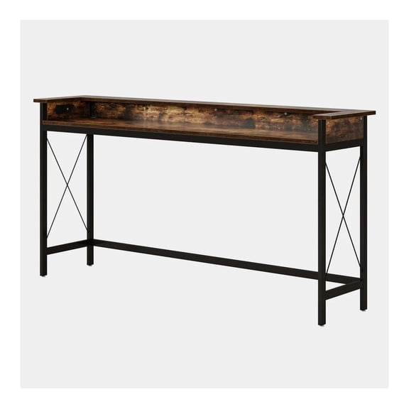 Sofa Table with Power Outlet, 70.9" Long Console Table with USB Ports, Behind Couch Table for Living Room, Narrow Entryway Table