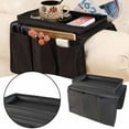 thumbnail image 1 of Sofa Tray Table Clip on Side Table, Foldable Sofa Arm Table Detachable Armrest Tray for Eating and Drink (Black), 12.20x7.48x7.08", 1 of 8