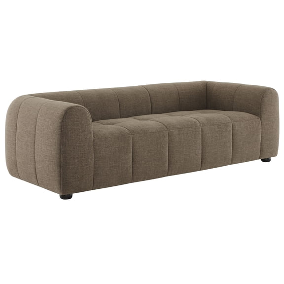Sofa, Tufted, Brown, Fabric, Living Room Lounge Cafe Lobby Hospitality Restaurant, Modern Contemporary, HB37120