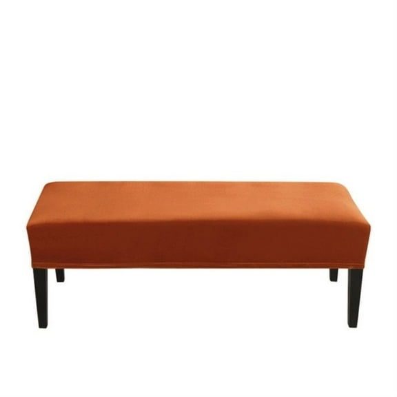 Sofa Velvet Bench Cover For Dining Room Bedroom Spandex Elastic Removable Washable Stretch Seat Protector