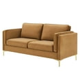 thumbnail image 1 of Sofa, Velvet, Brown, Modern Contemporary Urban Design, Living Lounge Room Hotel Lobby Hospitality, 1 of 10