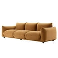thumbnail image 1 of Sofa, Velvet, Brown, Modern Contemporary Urban Design, Living Lounge Room Hotel Lobby Hospitality, 1 of 7