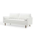 thumbnail image 1 of Sofa, Velvet, White, Modern Contemporary Urban Design, Living Lounge Room Hotel Lobby Hospitality, 1 of 10