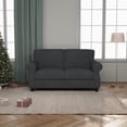 thumbnail image 1 of Sofa With Solid Wood Frame,, Comfy Sofa Couch With Extra Deep Seats, Modern 2 Seater Sofa, For Living Room Apartment Lounge, Grey, 1 of 7