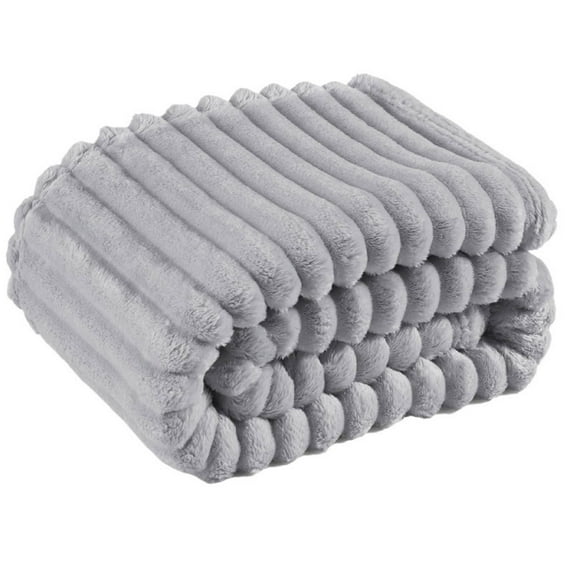 Sofa Wool Blanket Soft Warm Decorative Striped Throw for Women and Men