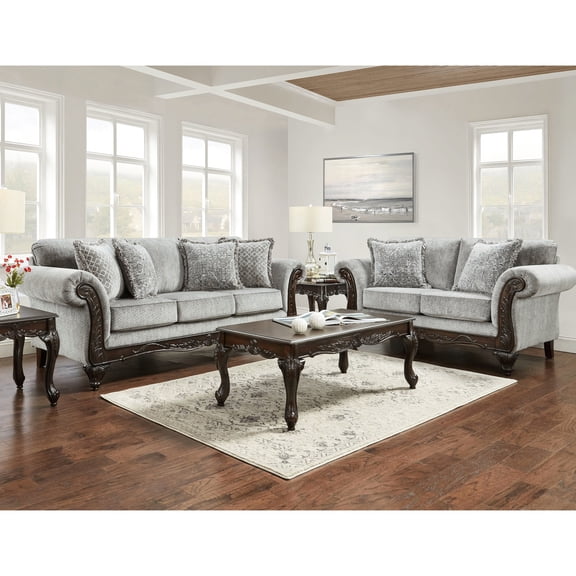 Sofa and Loveseat Set | Creates a Cozy Living Room Atmosphere | Wood and Microfiber Construction | Fixes Poor - Quality Furniture Problems