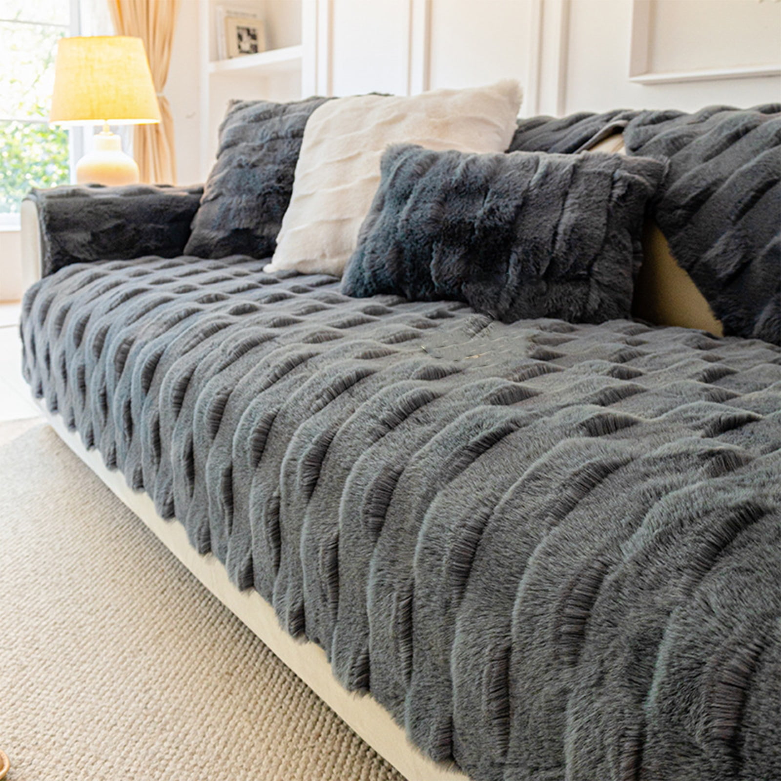 Sofa cover, non-slip sofa covers, washable sofa cover, sofa protector, fluffy soft carpet couch throw blanket, sofa cover