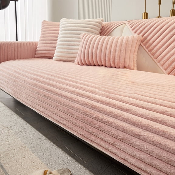 Sofa cover, plush couch cover, sofa protector, non-slip sofa pad, sofa cover anti-slip for living room, washable sofa cover, furniture protection cover