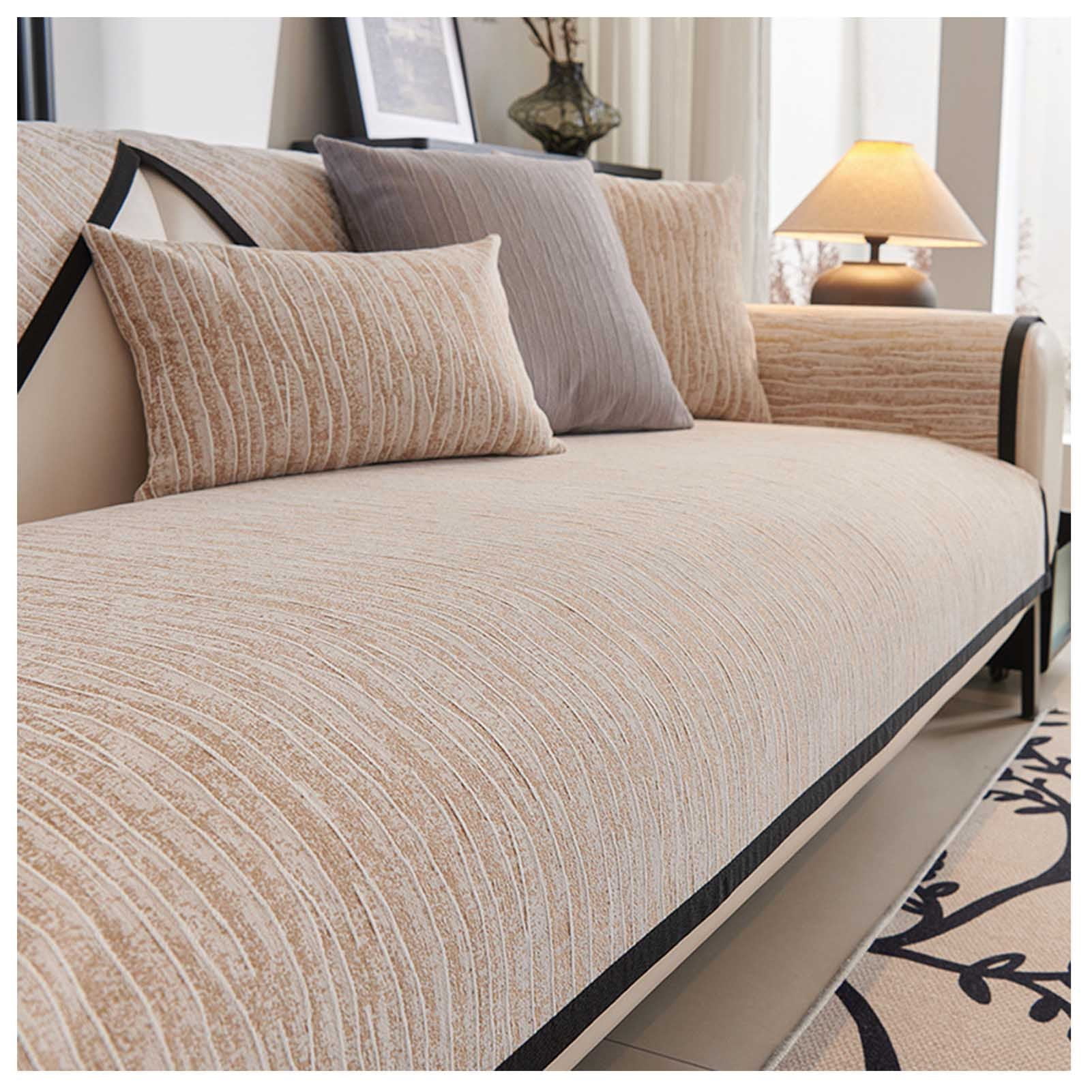 Sofa protector non-slip, soft sofa cover washable, sofa cover L shape 1/2/3/4 seater sofa cover furniture protection for living room