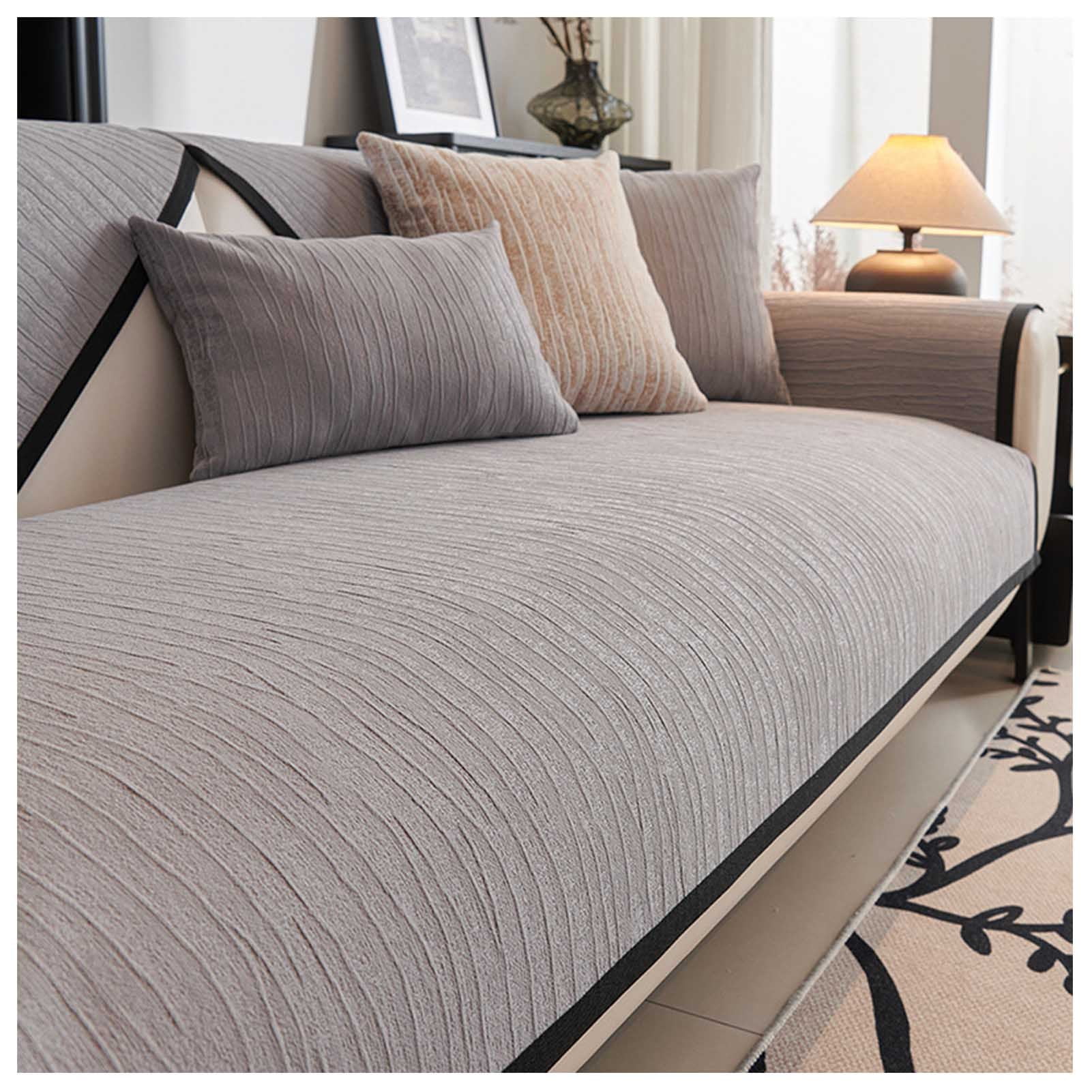 Sofa protector non-slip, soft sofa cover washable, sofa cover L shape 1/2/3/4 seater sofa cover furniture protection for living room