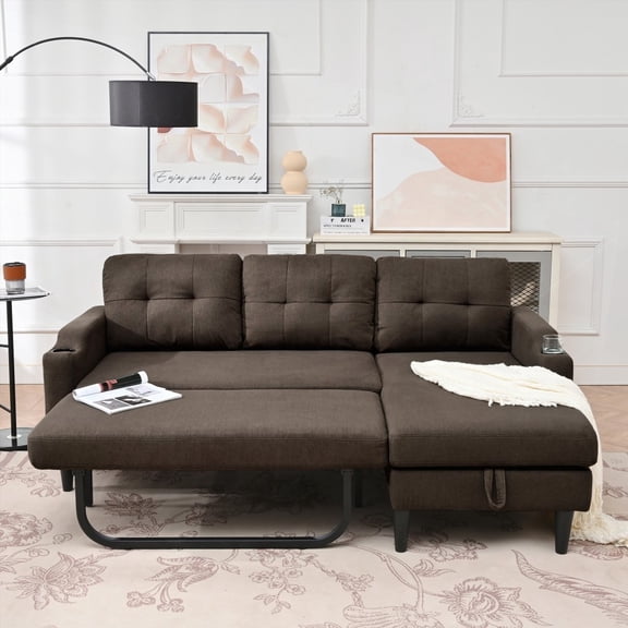 Modern Fabric Sofa 74.8"W*49.21"D*31.5"H for Living Room