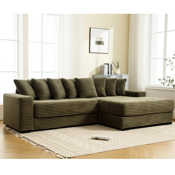 Sofa with Eight Throw Pillows and Stable Support / Add Personalization to Leisure