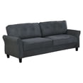 thumbnail image 1 of Sofa with Fabric Tufted Back and Flared Arms, Gray - Saltoro Sherpi, 1 of 5