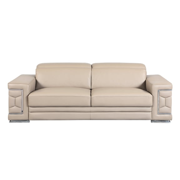 Sofa with Italian Leather and Kiln-dried Hardwood Frame / Premium Seating Experience