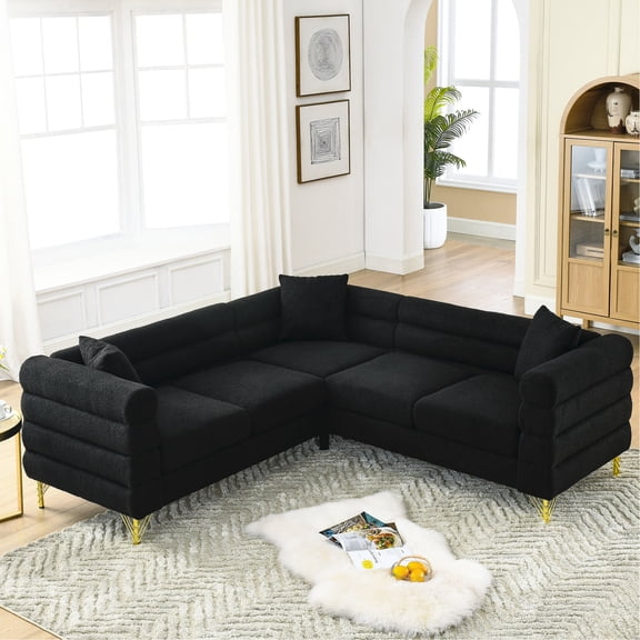 Sofa with Sturdy Metal and Plastic Feet / Fast-Delivered Sofa for Multiple Purposes