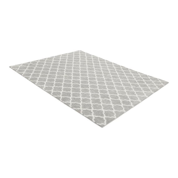 Sofa4life Tarrone 78 x 114" Rectangle Polypropylene Fabric Area Rug in Gray