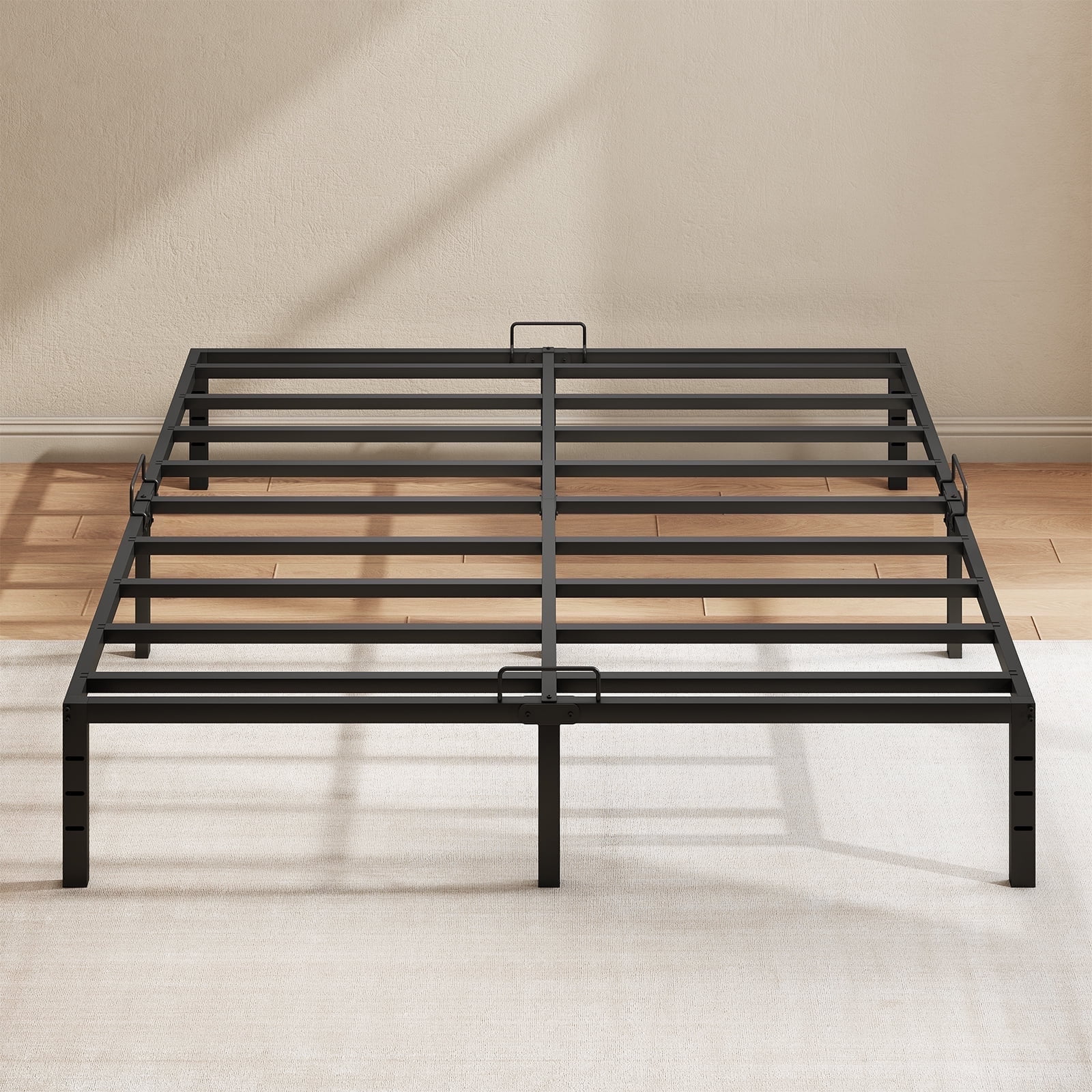 新品未開封 WHAT WE WANT WWW_EXTENSIONTABLE Queen Platform Bed Frame with Ample Storage Space, Sturdy