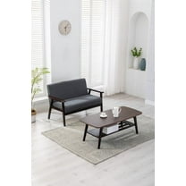 Sofas for Two, Bahamas Espresso Coffee Table and Loveseat Set, Small Couches, Two-Seater Sofas,
