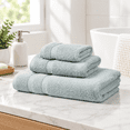 Sofe H&l | Olea Plushton Bath Towel Set 3-piece Light Blue - Walmart.com