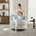 "Sofeim Teddy Swivel Accent Barrel Chair, 31.9""W Comfy Round Sofa for
