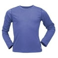 thumbnail image 1 of Soffe 1519G428XSM Girl Melange Performance Long Sleeve, Sodalite Blue Heather - Extra Small, 1 of 1