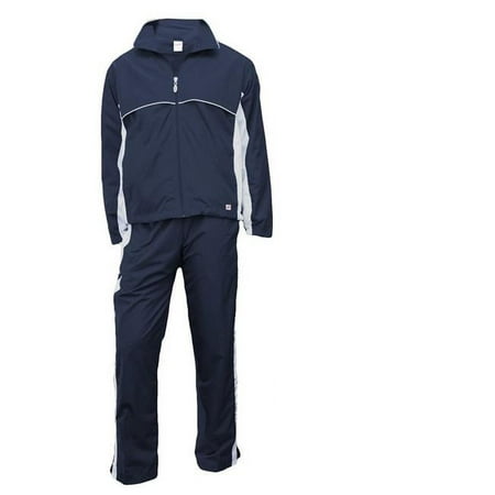 Soffe 3464V410XLG Juniors Poly Micro Zip Jacket, Navy - Extra Large