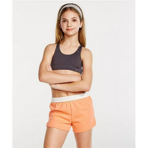 Soffe 3737GFUSNCLRG Girls New Authentic Low-Rise Short - Fusion Coral, Large