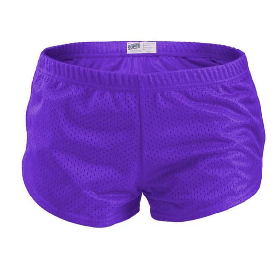 Soffe 461VK5AJLRG Juniors Mesh Teeny Tiny Short, Neon Purple - Large