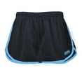 thumbnail image 1 of Soffe 482VH0AHSML Birds Retro Mesh Binding Leg & Side Seams Shorts for Junior, Black & Blue Aster - Small, 1 of 1