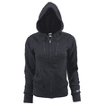 thumbnail image 1 of Soffe 7577V001SML Juniors Rugby Zip Hoodie Cotton Poly, Black - Small, 1 of 2