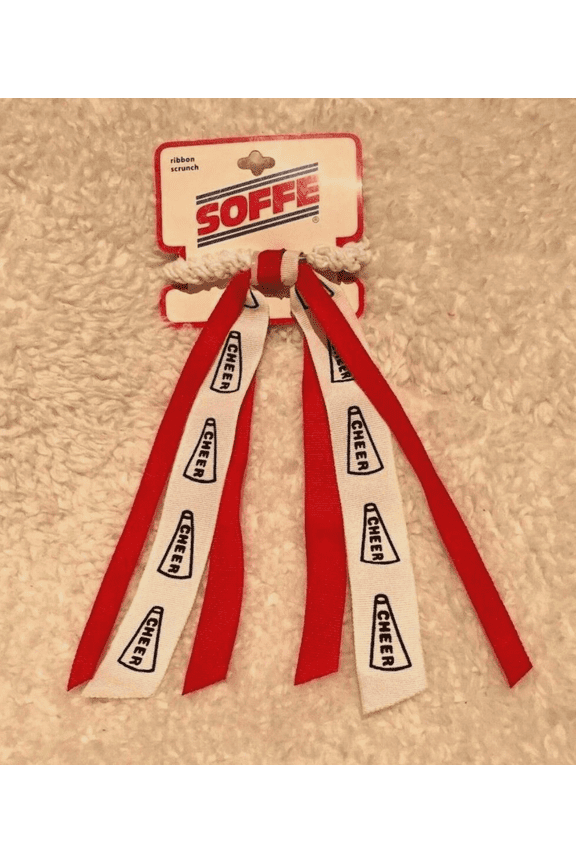 Cheer Ribbon Scrunch Red