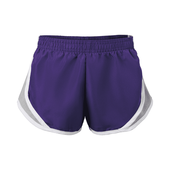 Soffe Girl's Contrast Mesh Side Polyester Short