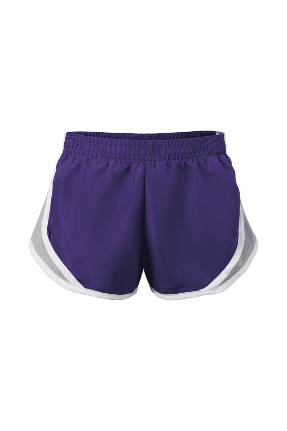 Girl's Contrast Mesh Side Polyester Short