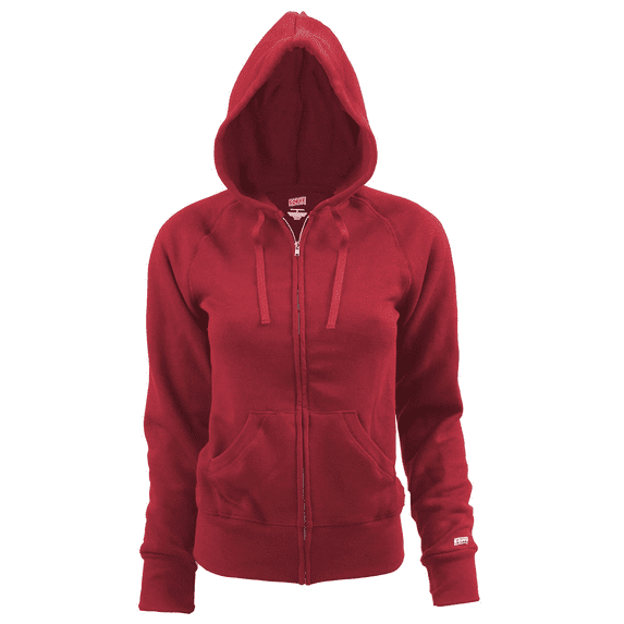 Soffe Girl's Long Sleeve Rugby Zip Hoodie