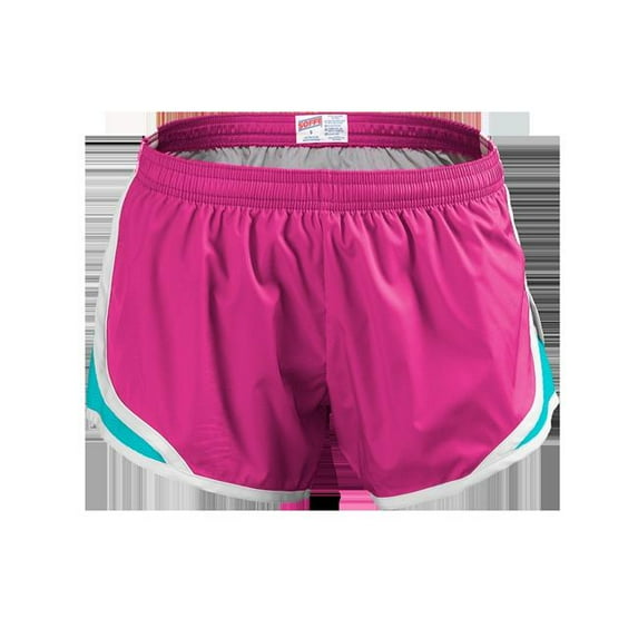 Soffe 081G6BNXLG Girl Team Shortsy Shorts, Fuchsia Purple & Scuba Blue - Extra Large